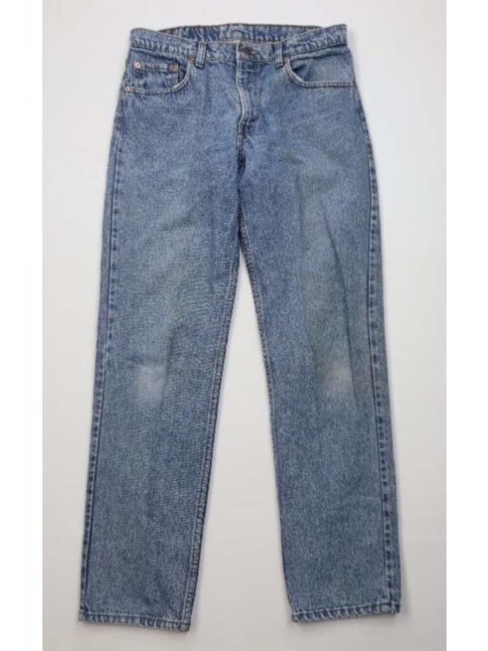 Vintage 90s Levis 506 Mens 34x32 Acid Wash Straight Leg Denim Jeans USA Blue